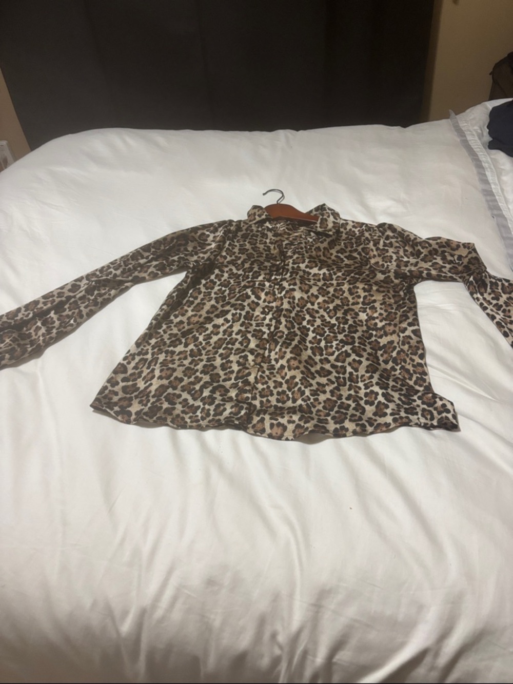 Haver London Leopard Print Top in Brown and Black